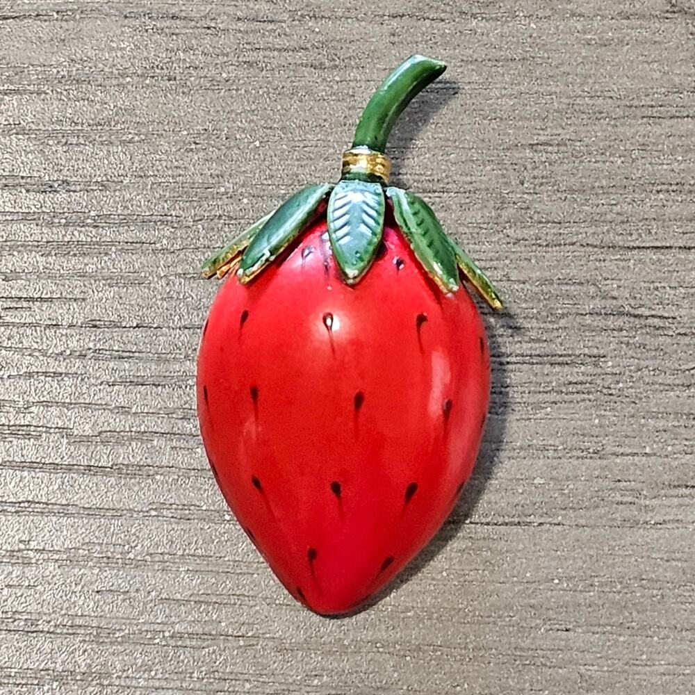 Vintage Original by Robert Strawberry Brooch Pin